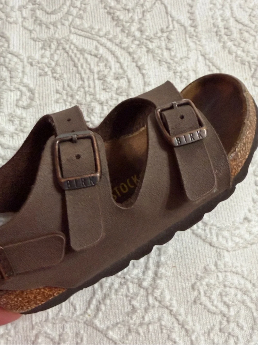 Birkenstock Size 25/7-7.5 Toddler Kids Dark Brown Sandals